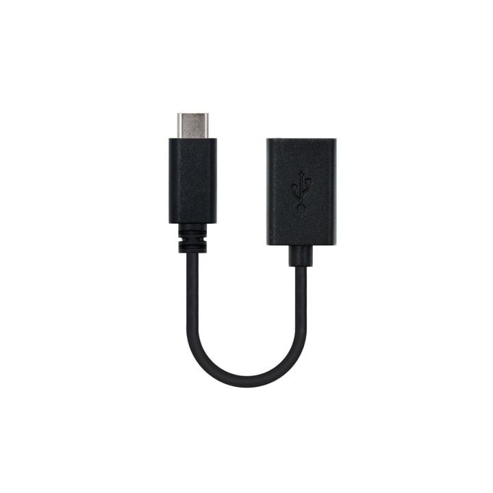 Nanocable Cable USB 2.0 3A, USB-C/M-A/F, 15cm