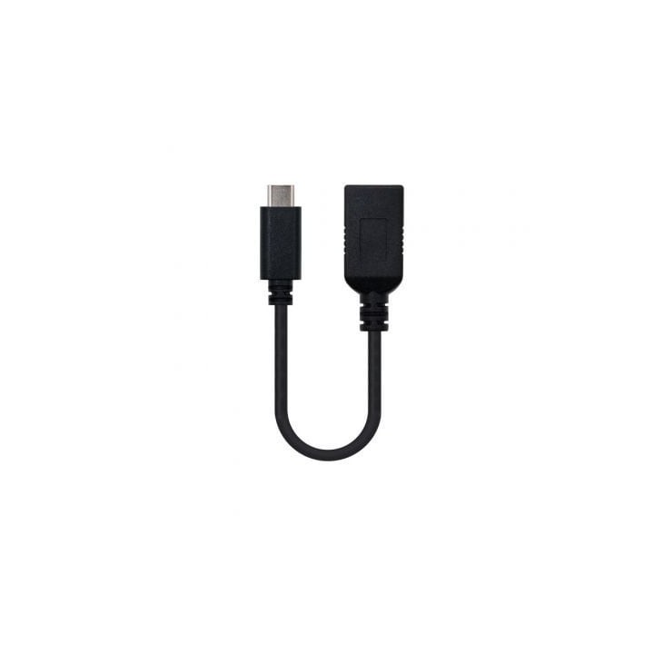 Nanocable Cable USB 3.1 Gen1 3A, USB-C/M-A/F, 15cm