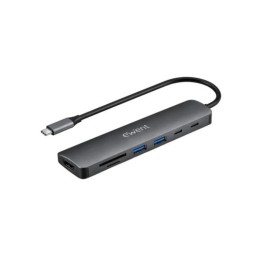 EWENT DOCKING MULTIPUERTO USB-C 7 en 1 HDMI 4K