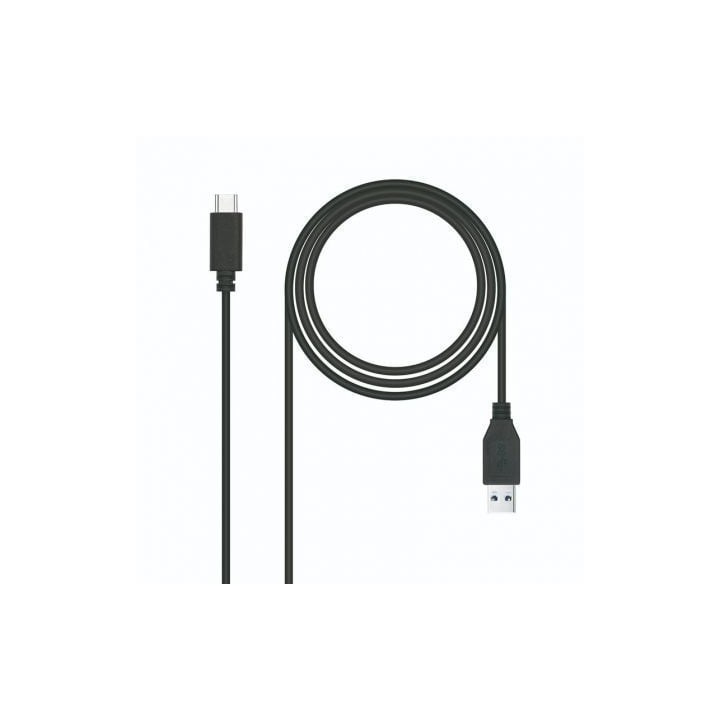 Cable USB 3.1 Tipo-C Nanocable 10.01.4001-L150/ USB Tipo-C Macho - USB Macho/ 10Gbps/ 1.5m/ Negro