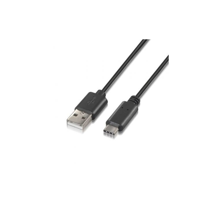 Aisens Cable USB 2.0 3A USB-C/M-A/M negro 1.0m