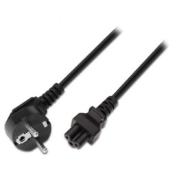 Aisens Alimentación Trébol CEE7/M-C5/H negro 1.5m