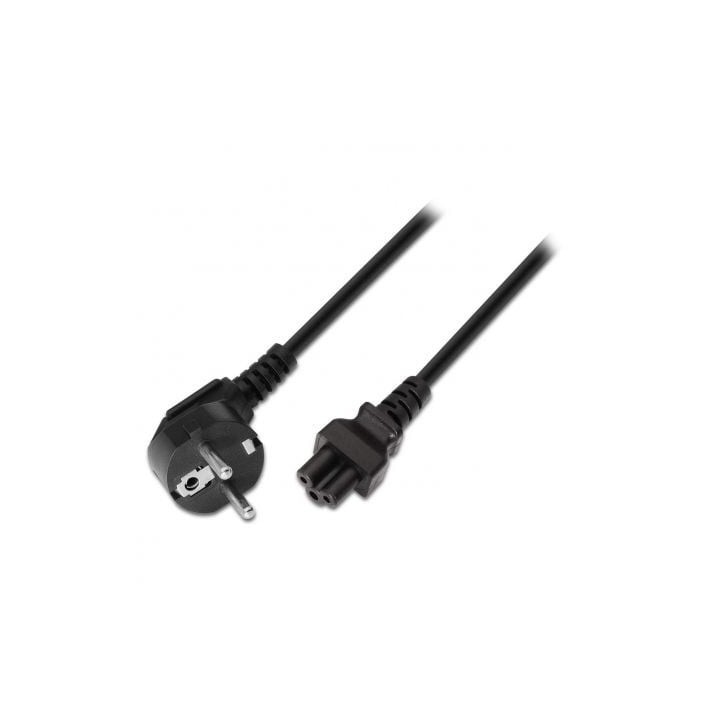 Aisens Alimentación Trébol CEE7/M-C5/H negro 1.5m