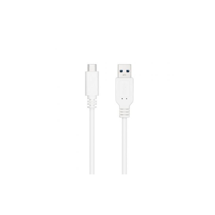 Nanocable Cable USB 3.1 Gen2 USB-C/A 1 M Blanco