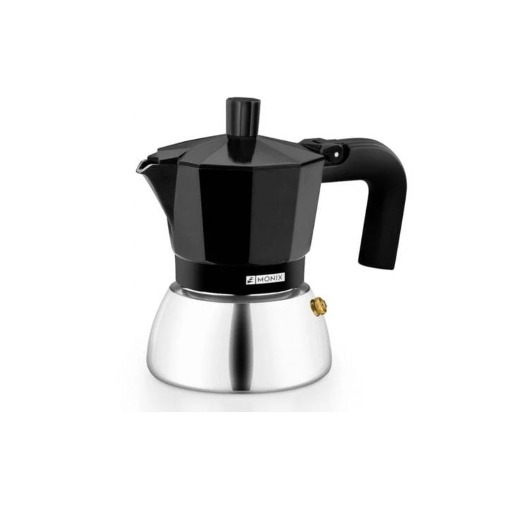Cafetera Italiana Monix Induction Inox M863006/ 6 Tazas/ Negra