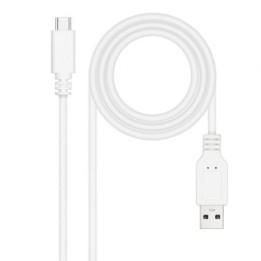 Nanocable Cable USB 2.0 3A USB-C-M/M 2M Blanco