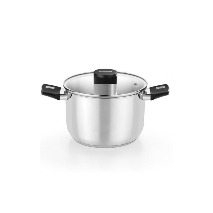 Olla Elite Inox M240222/ 22cm/ 5L/ Acero Inoxidable/ Apta para Inducción