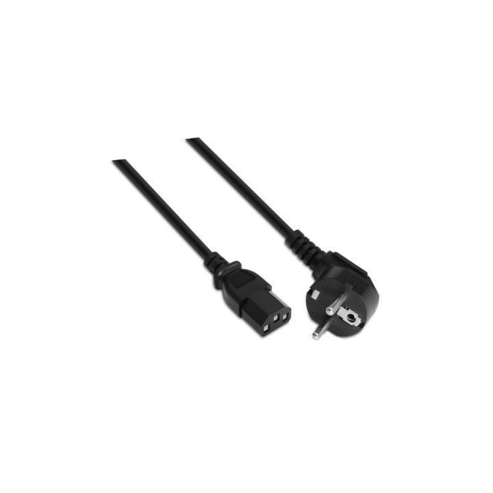 Cable Alimentación Aisens A132-0168/ CEE(7-7) Macho - C13 Hembra/ Hasta 1500W/ 3m/ Negro
