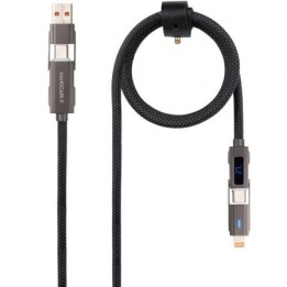 Nanocable Cable USB-C+USB-A/M-LIGHTNING+USB-C/M 1M